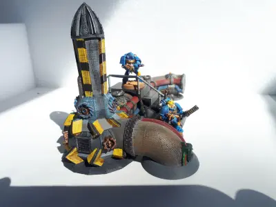 Modular industrial terrain  12 ELEMENTS AS THE FULL SET 3D print model