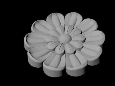 rosette dekor 3D model 4
