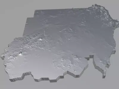 Sudan Terrain Country 3D model