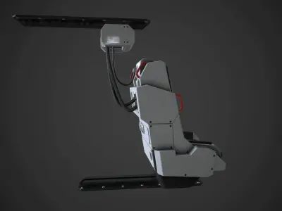 Spaceship Chair Low-poly 3D model