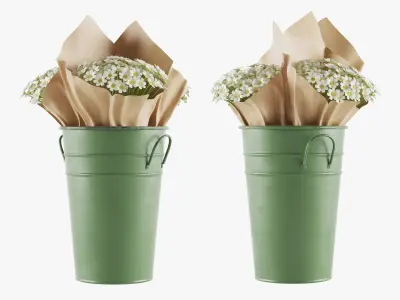  Flowers In Buckets Bundle 03 