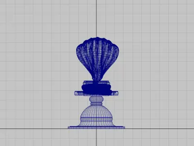 oil lamp peacock 3D model purchase