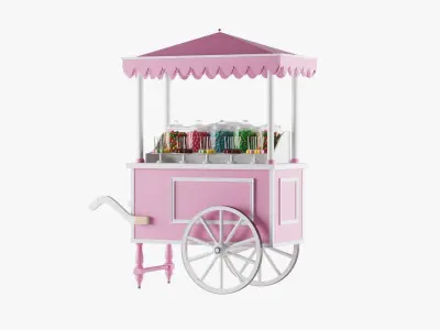  Candy Cart Gumball Machine And Cakes 