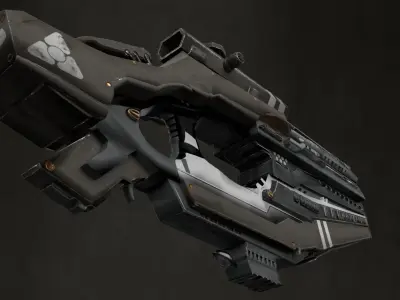 Sci Fi Rifle Straiker Low-poly 3D model