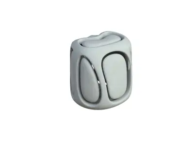 SciFi Cube Object No 66699 Low Poly Shape Low-poly 3D model