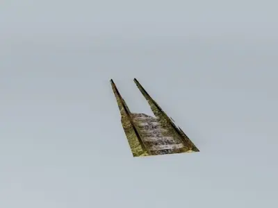 Eco Rail Grass Track Straight Old Steam Days Free 3D model