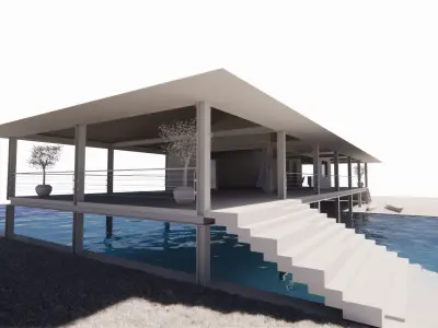 Casa Scene-villa-modern house 3D model