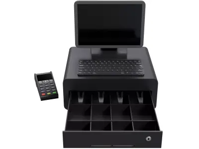 Cash Register Low-poly 3D model