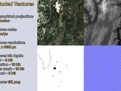 Dayan China City Landscape 3D Model 3D model
