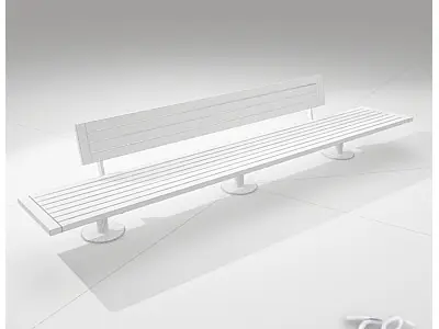 BENCH STEEL BASE 2 3D model