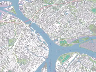 Cityscape Dordrecht Netherlands 3D model