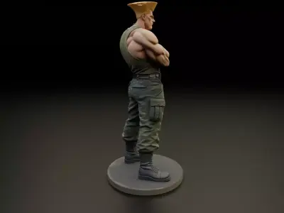 Guile Street Fighter 3D print model