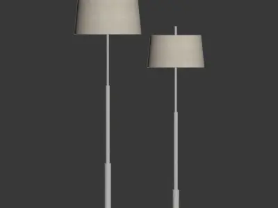 Floor Lamp Diana Santa and Cole Chrome  3D model