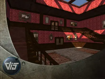 Old Manor Interior Scenes Low-poly 3D model