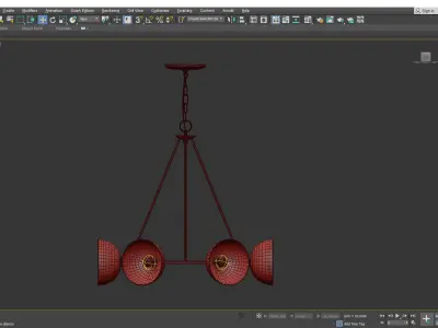 Currey and Company Soba Chandelier Low-poly 3D model