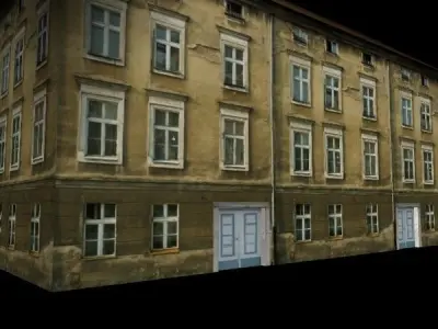 Building old in czech republic Low-poly 3D model