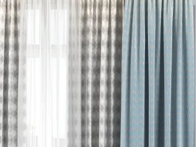 Curtain Set 326 3D model