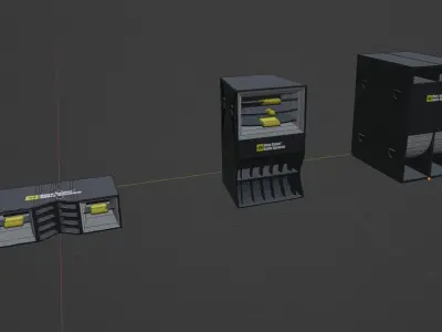 RaveSpace PA Free Audio Systems Speaker Set Free low-poly 3D model