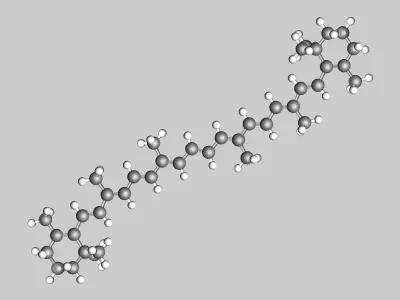 gamma-Carotene molecule 3D model