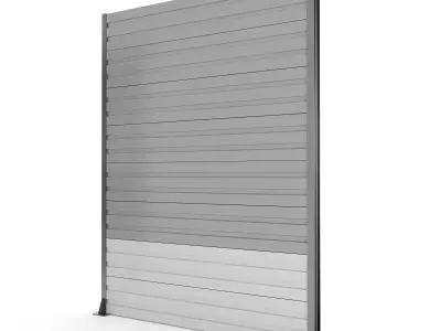 Highway Soundproof Barrier and Billboards 3D model