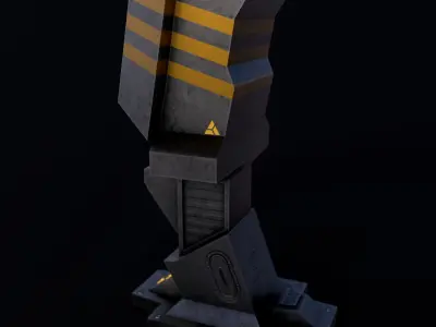 Sci-Fi Console-Computer 5 Low-poly 3D model