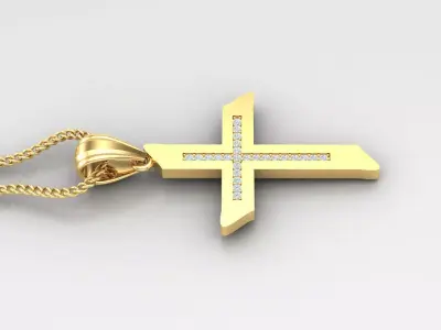 Cross Light Gold 4CP068 3DM STL 3D model