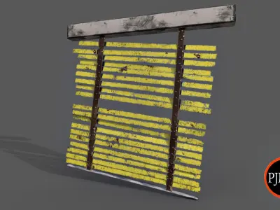 Window Blinds-Version 01 Low-poly 3D model