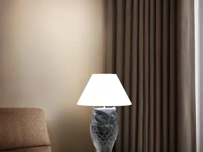owl Table Lamp 3D print model