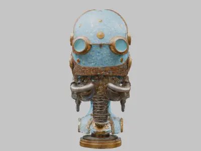 Sci-fi soldier Low-poly 3D model shop