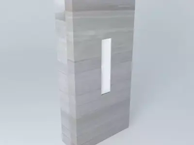 4 x 8 grey wood with light box Free 3D model