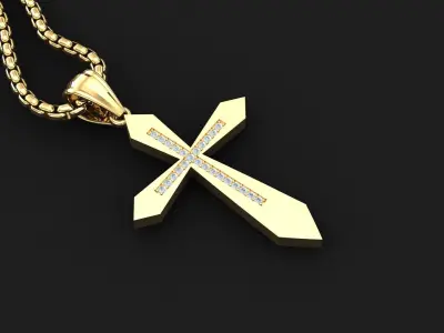Cross Light Gold 3CP007 3DM STL 3D model