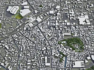 Okayama  Low-poly 3D model