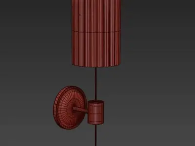 Fluted Gold Wall Sconce Reviews CB2 3D model