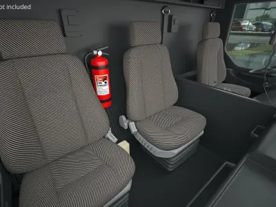  Mobile Crane Vehicle Folded Red Black 