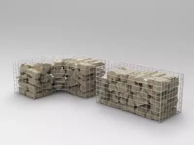 Gabions - two types 3D model