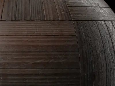 Parquet Materials 30- Parquet By Old Wood Damaged - Sbsar PBR 4k Texture