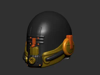 helmet high poly sculpt 3d printable ver 7 3D model 3D model 83