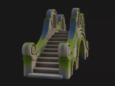 Realistic Old Bridge 3D Model 3D model