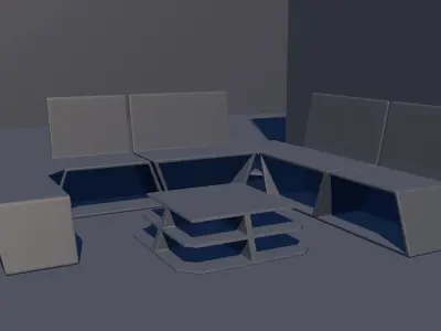 Cowbell Sofa 3D model