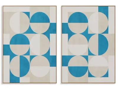 Abstract Painting Frame set 3D model 621