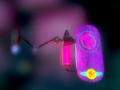 Sci-fi Sign Low-poly 3D model