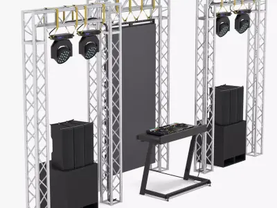 Dj Booth Stage 3D model