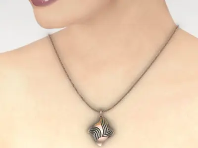 Women pendant 3dm render detail  3D print model
