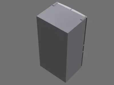 Refrigerator 3A Low-poly 3D model