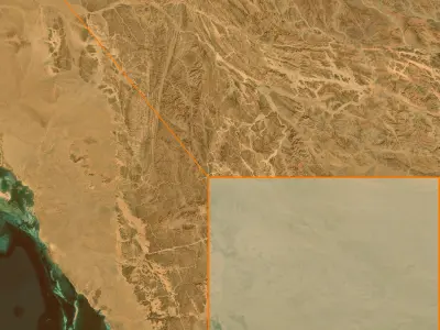 NEOM city topography Saudi Arabia - tile n25 e37 3D model