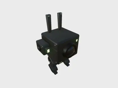 Robot C1 Black - Sentinel Character SciFi Design Low-poly 3D model