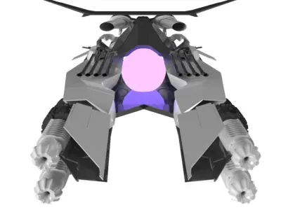 Spaceship Transporter 3D Sci-Fi Game Model 3D 3D model