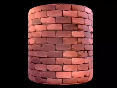 Brick Wall Stylized Substance PBR material and textures Texture