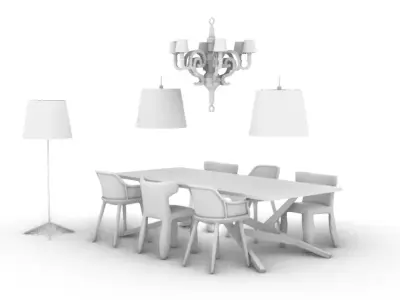 dining scene design  3D model