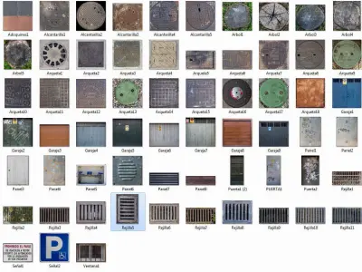 Street Elements Textures 3D model